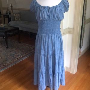 Debbie Katz lightweight cotton denim maxi dress L